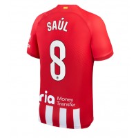 Moški Nogometni dresi Atletico Madrid Saul Niguez #8 Domači 2023-24 Kratek Rokav
